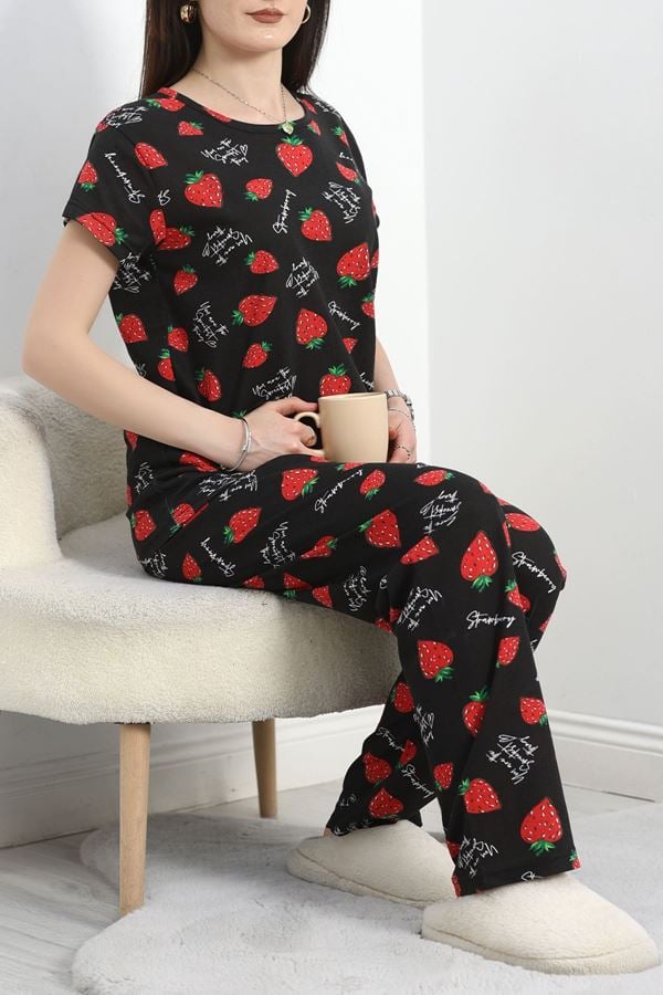 Alt Üst Aynı Pijama Takımı Siyahçilek - 50079.1857.