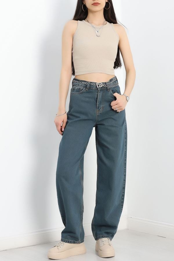 Baggy Kot Pantolon Petrol - 20497.1778.