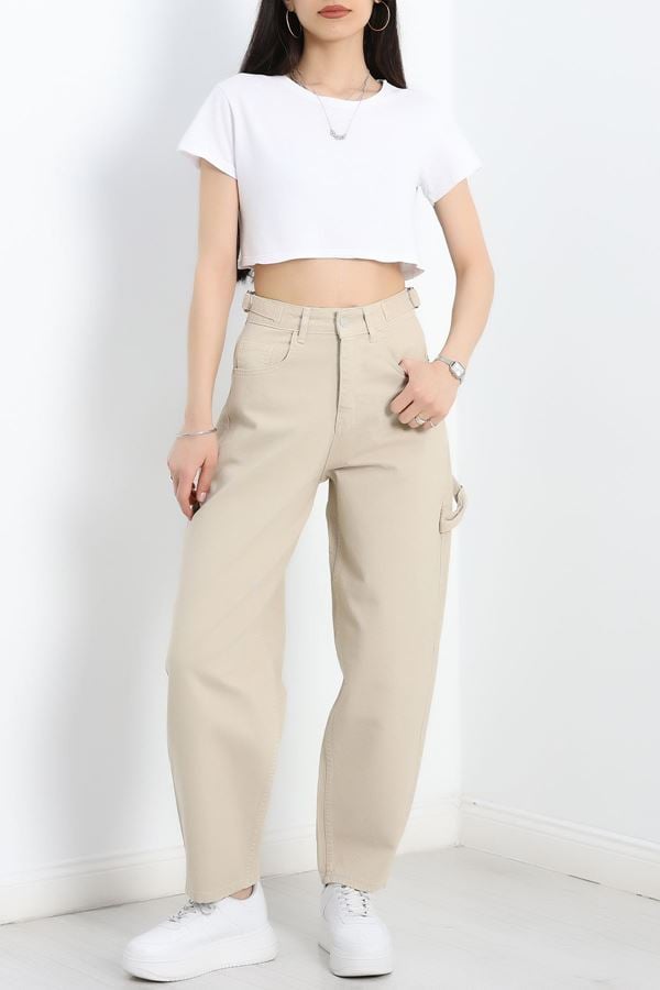 Carpenter Detay Baggy Kot Pantolon Bej - 30536.1975.