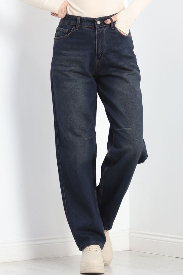 Pileli Baggy Kot Pantolon Yeşiltint - 40061.925.