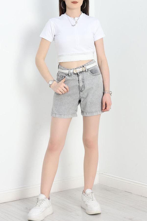 Beli Lastikli Fermuar Detay Body Beyaz - 70192.1856.