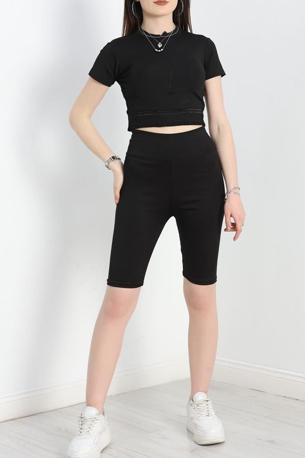 Beli Lastikli Fermuar Detay Body Siyah - 70192.1856.