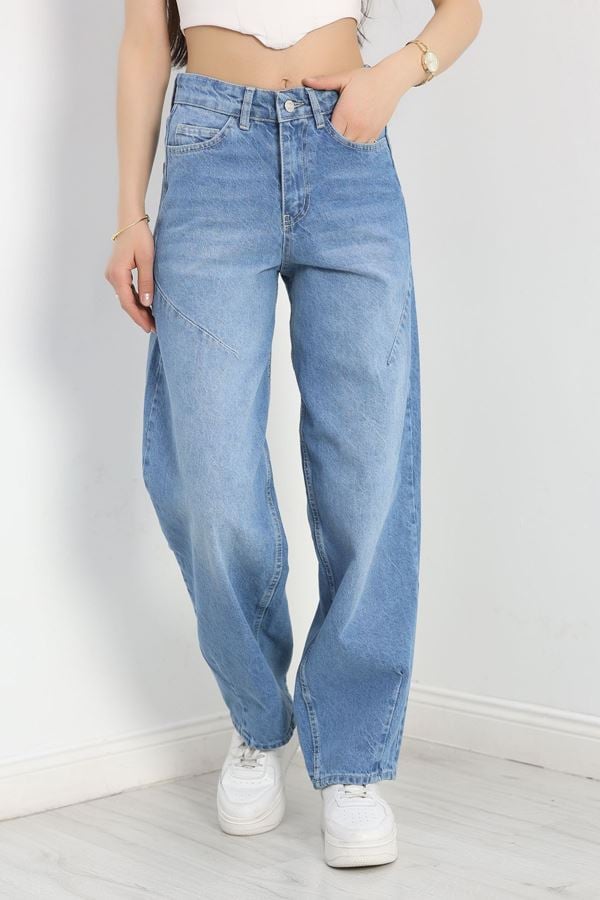 Baggy Jean Kot Pantolon Açıkmavi - 20891.1184.