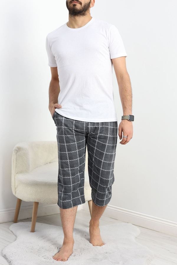 Cepli Süprem Erkek Kapri Pijama Altı Füme - 50509.1902.