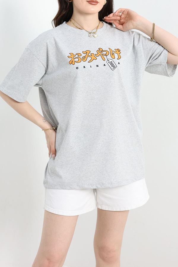 Baskılı Oversize Tişört Grituruncu - 40649.1872.