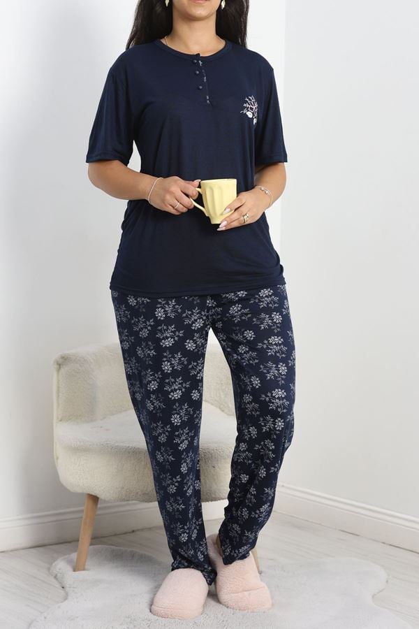 Bambu Battal Pijama Takımı Lacivert - 50587.1049.