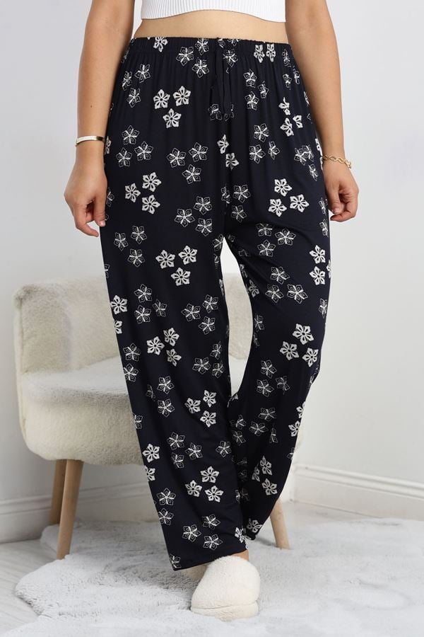 Büyük Beden Poliviskon Pijama Altı Lacibeyaz - 41303.1048.
