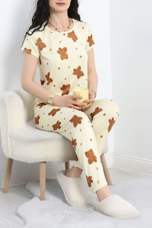 Alt Üst Aynı Pijama Takımı Sarı - 50079.1857.