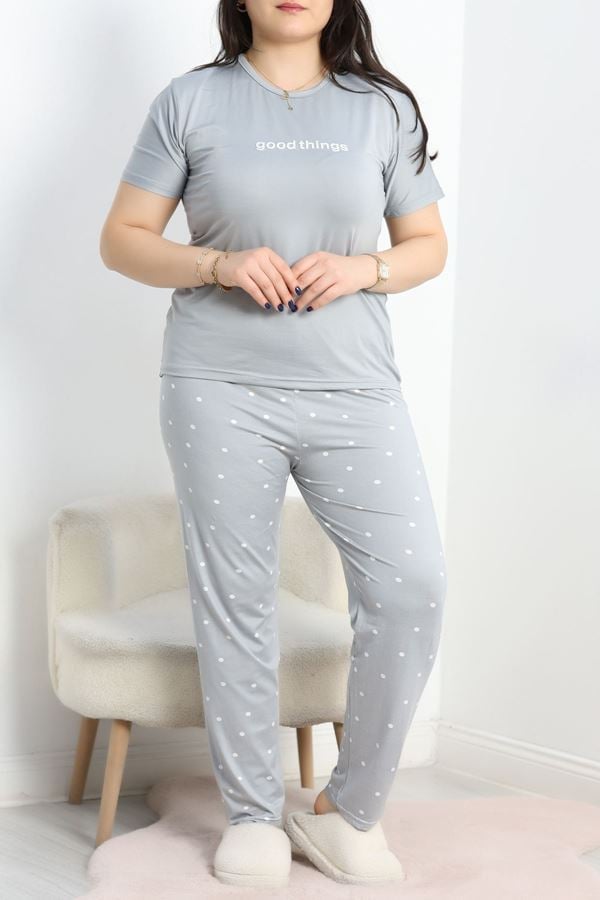 Milan Battal Pijama Takımı Gri - 50675.1285.