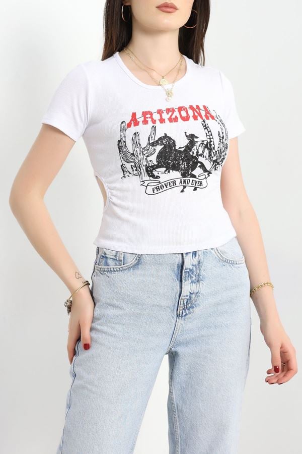 Kaşkorse Crop Body Beyazkırmızı - 41340.1856.