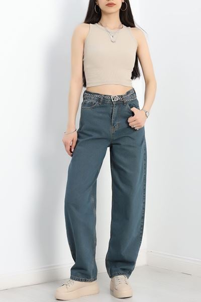 Baggy Kot Pantolon Petrol - 20497.1778.