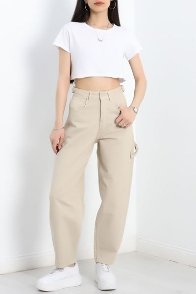 Carpenter Detay Baggy Kot Pantolon Bej - 30536.1975.