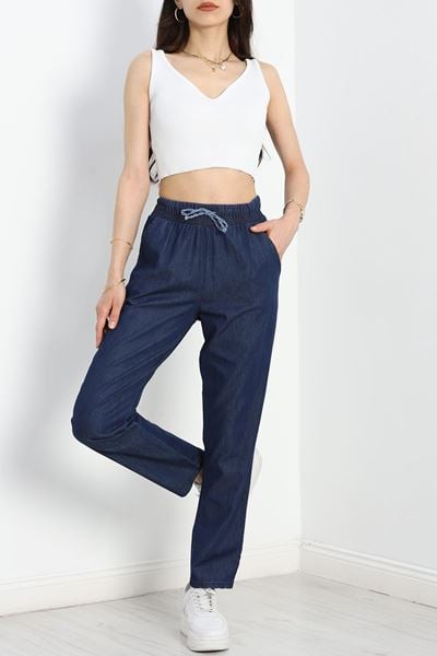 Bel Lastikli Pantolon Koyumavi - 40744.1431.