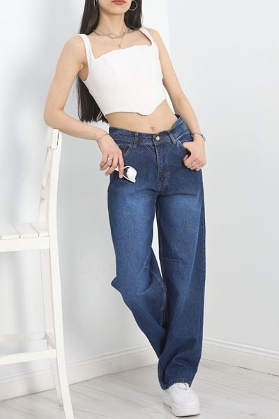 Pileli Baggy Kot Pantolon Koyumavi - 40061.925.