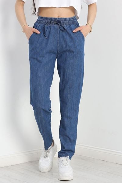 Bel Lastikli Pantolon Mavi - 40744.1431.