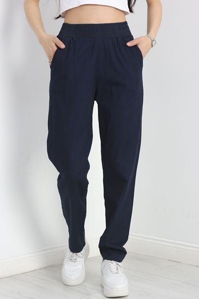 Bel Lastikli Pantolon Lacivert2 - 40744.1431.