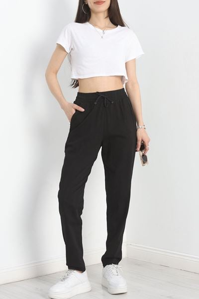 Bel Lastikli Pantolon Siyah - 40744.1431.