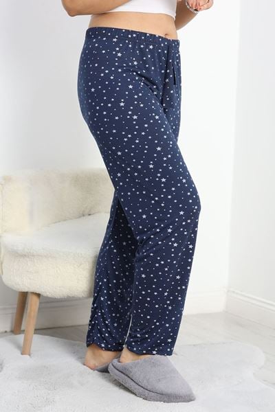 Büyük Beden Pijama Altı Lacivert - 50452.1048.