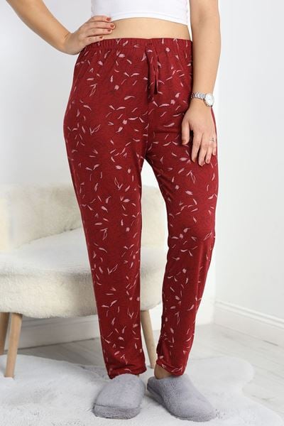 Büyük Beden Pijama Altı Bordo - 50452.1048.