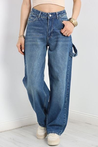 Carpenter Detaylı Baggy Kot Pantolon Mavitint - 40087.1184.