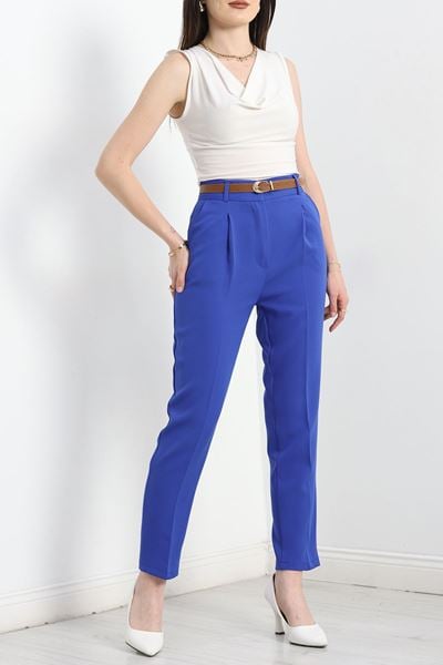 Kemerli Double Pantolon Saks - 40090.683.