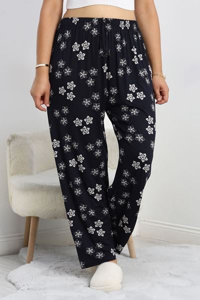Büyük Beden Poliviskon Pijama Altı Lacibeyaz - 41303.1048.