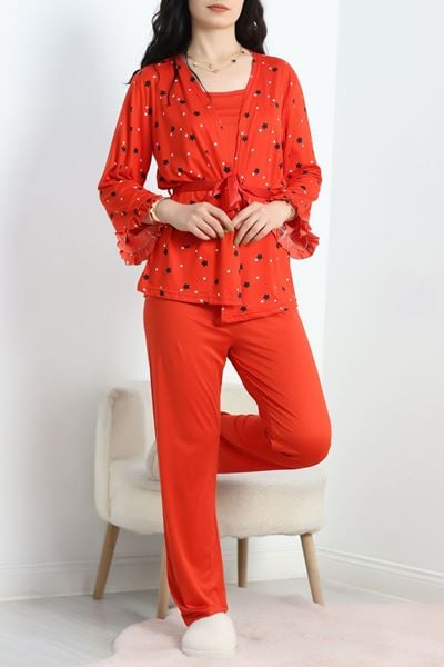 Milan Kumaş 3'Lü Set Pijama Takımı Kırmızıyıldız - 70103.1857.