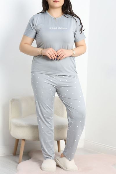 Milan Battal Pijama Takımı Gri - 50675.1285.