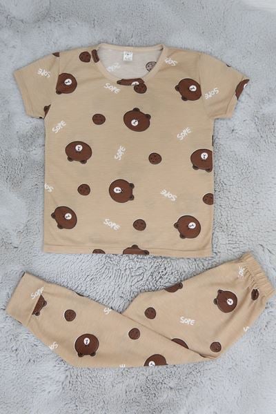 4-13 Yaş Çocuk Pijama Takımı Kahve - 413.1287.