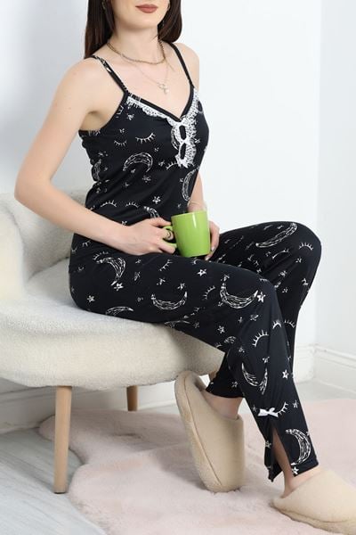 Milan Kumaş Pijama Takımı Siyahay1 - 50146.1857.