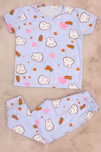 4-13 Yaş Çocuk Pijama Takımı Açıkmavi - 413.1287.