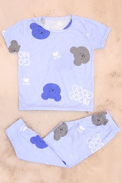 4-13 Yaş Çocuk Pijama Takımı Mavi - 413.1287.