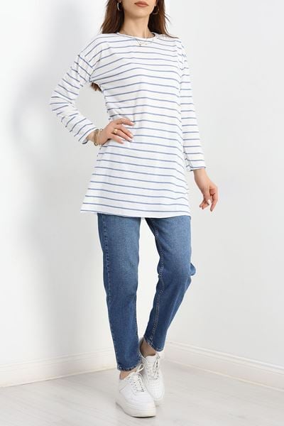 Çizgili Tunik Beyazindigo - 41984.1567.