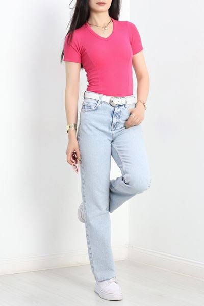 Fitilli V Yaka Body Pembe - 70536.1388.