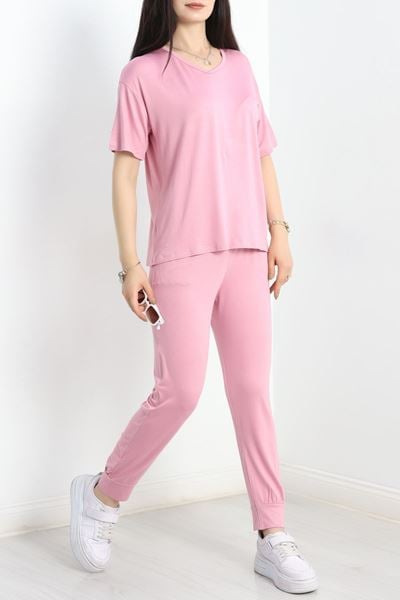 Viskon İkili Takım Pembe - 50332.1857.