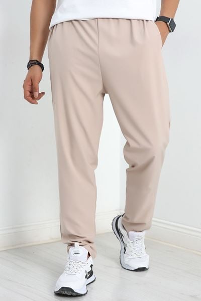 En Boy Likra Paraşüt Pantolon Taş - 30239.1837.
