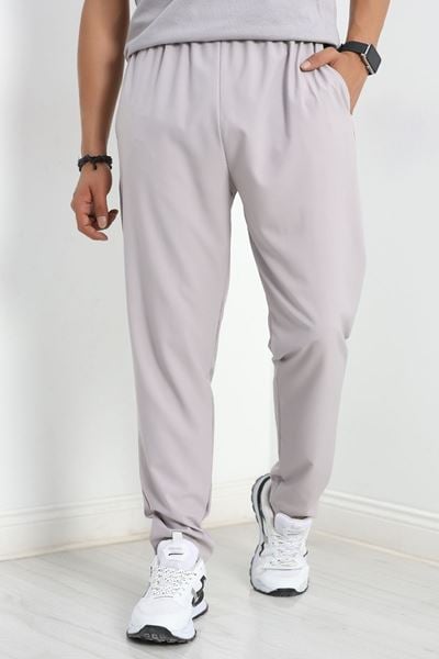 En Boy Likra Paraşüt Pantolon Gri - 30239.1837.