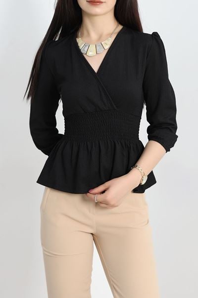 Gipeli Uzun Kol Bluz Siyah - 90342.1567.