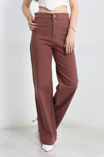Cepsiz Palazzo Kot Pantolon Patlıcanmor1 - 40466.1431.